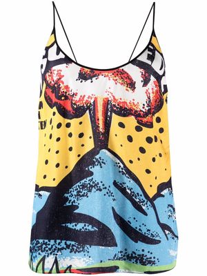 Dsquared2 graphic-print camisole top - Yellow