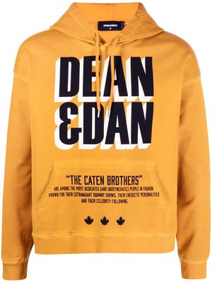 Dsquared2 graphic-print hoodie - Yellow