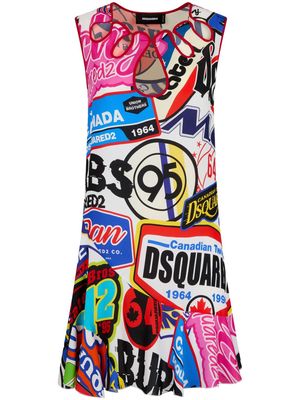 Dsquared2 graphic-print sleeveless minidress - Pink