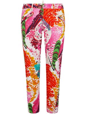Dsquared2 graphic-print straight-leg jeans - Pink