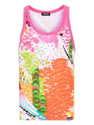 Dsquared2 graphic-print tank top - Pink