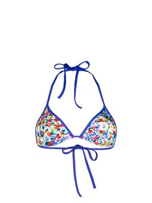 Dsquared2 graphic-print triangle cup bikini top - Blue