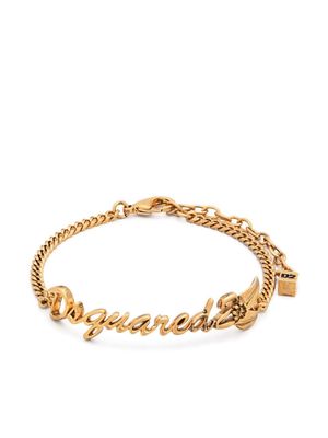 Dsquared2 handwriting-charm chain bracelet - Gold