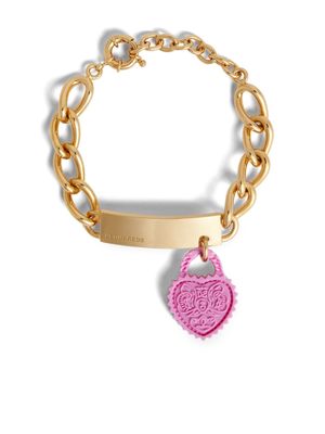 Dsquared2 heart-pendant chain-link bracelet - Gold