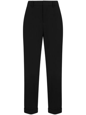 Dsquared2 high-waisted cotton straight-leg trousers - Black