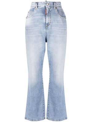 Dsquared2 high-waisted cropped flared jeans - Blue