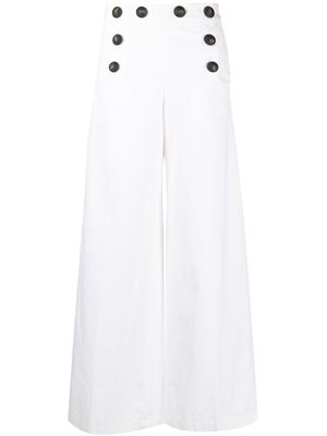 Dsquared2 high-waisted straight-leg trousers - White