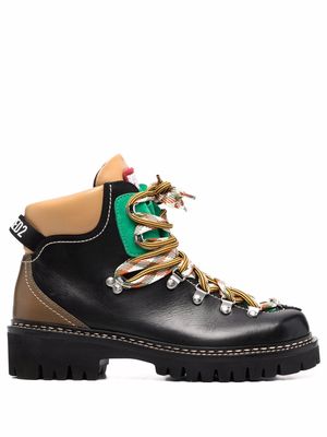 Dsquared2 hiker style leather boots - Black