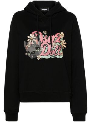 Dsquared2 Hilde Doll Cool cotton hoodie - Black