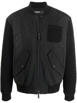 Dsquared2 hybrid zip-up bomber jacket - Black