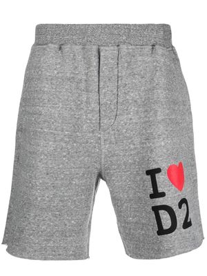 Dsquared2 I Love D2 track shorts - Grey