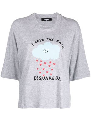 Dsquared2 'I Love The Rain' T-shirt - Grey