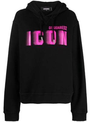 Dsquared2 Icon Blur cotton hoodie - Black