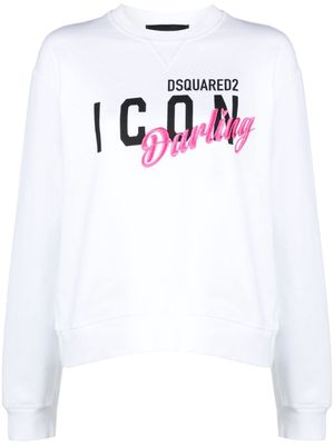 Dsquared2 Icon Darling Cool cotton sweatshirt - White