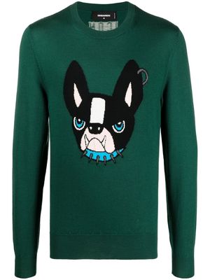 Dsquared2 Icon Dog knitted jumper - Green