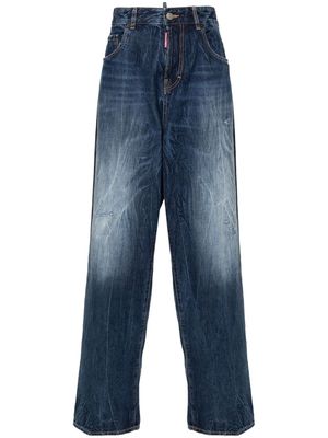 Dsquared2 Icon Eros high-rise wide-leg jeans - Blue