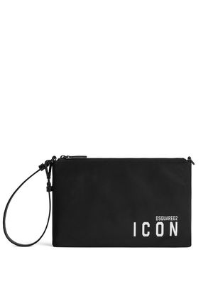 Dsquared2 Icon logo-print clutch bag - Black