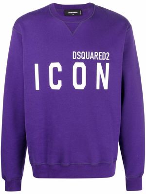 Dsquared2 icon logo-print sweatshirt - Purple
