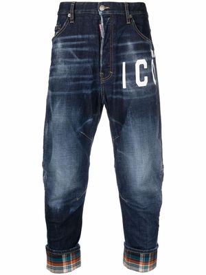 Dsquared2 Icon-logo tapered jeans - Blue