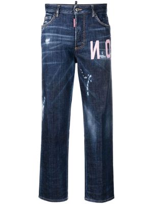 Dsquared2 Icon mid-rise straight-leg jeans - Blue