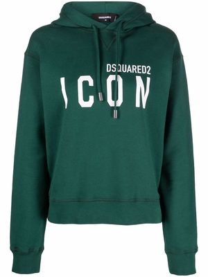 Dsquared2 Icon-print cotton hoodie - Green