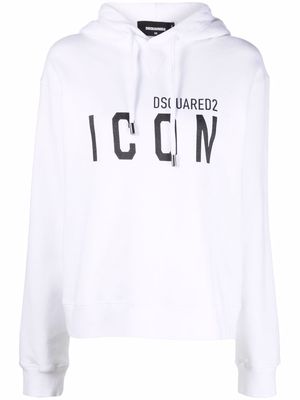 Dsquared2 Icon-print cotton hoodie - White