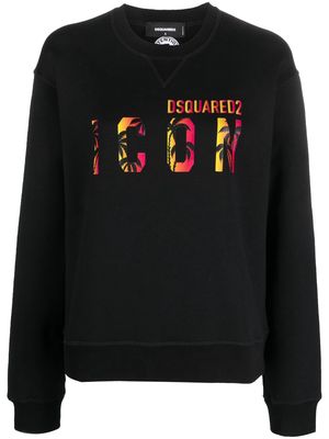 Dsquared2 Icon-print cotton sweatshirt - Black
