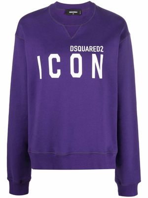 Dsquared2 Icon-print cotton sweatshirt - Purple