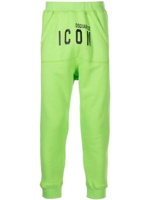 Dsquared2 Icon-print cotton track pants - Green