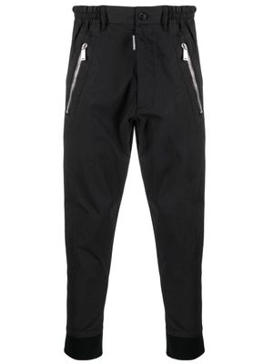 Dsquared2 Icon-print tapered-leg trousers - Black