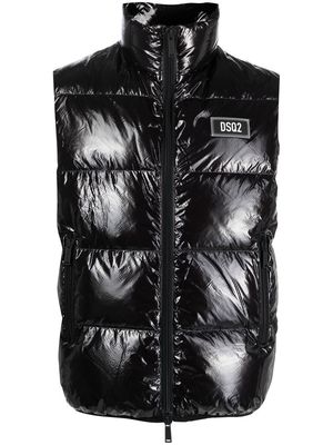 Dsquared2 Icon stripe padded jacket - Black