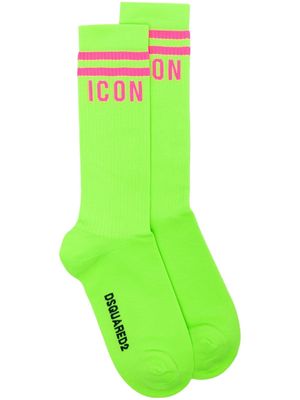 Dsquared2 Icon striped crew socks - Green