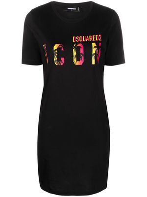 Dsquared2 Icon Sunset Palm T-shirt dress - Black
