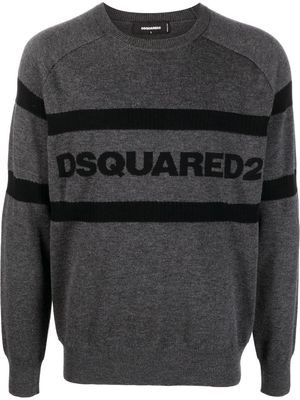 Dsquared2 intarsia-knit logo jumper - Grey