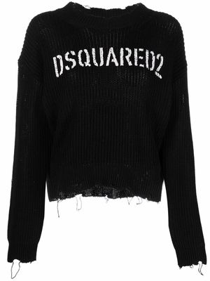 Dsquared2 intarsia logo jumper - Black