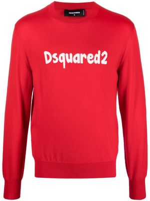 Dsquared2 intarsia-logo wool jumper