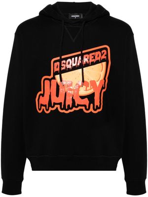 Dsquared2 Juicy logo-print cotton hoodie - Black