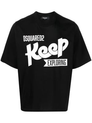 Dsquared2 'Keep Exploring' cotton T-shirt - Black