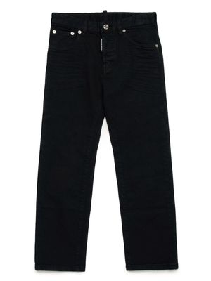 Dsquared2 Kids 3D-detail straight-leg jeans - Black