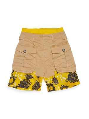 Dsquared2 Kids abstract-print layered shorts - Neutrals