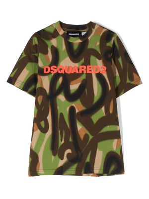 Dsquared2 Kids all-over print T-shirt - Green