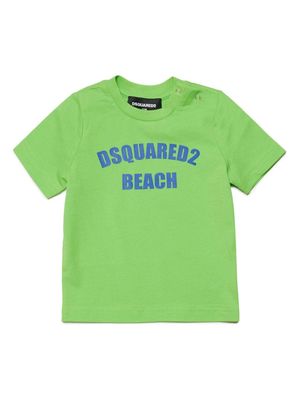 Dsquared2 Kids Beach logo-print T-shirt - Green