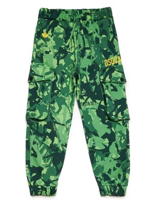 Dsquared2 Kids camouflage-print cargo track pants - Green