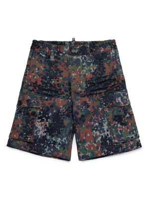 Dsquared2 Kids camouflage-print shorts - Green