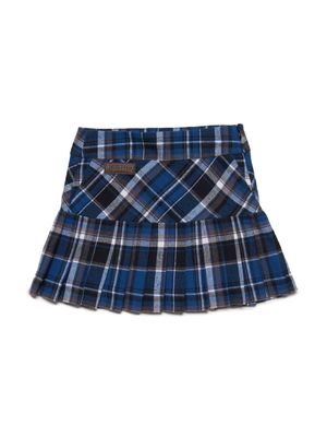 Dsquared2 Kids checked pleated skirt - Blue