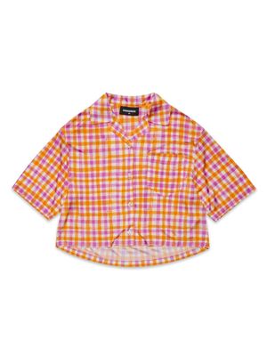 Dsquared2 Kids checked short-sleeve shirt - Pink