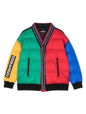 Dsquared2 Kids colour-block buttoned padded jacket