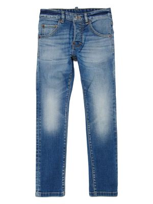Dsquared2 Kids Cool Guy logo-patch straight-leg jeans - Blue