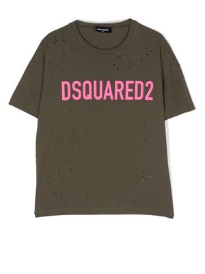 Dsquared2 Kids cotton logo-print T-shirt - Green