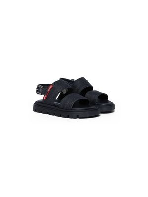 Dsquared2 Kids denim slingback sandals - Black
